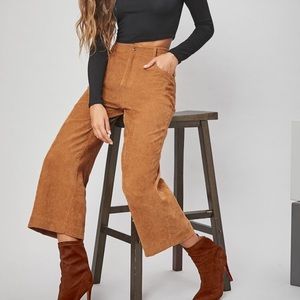 Wide leg Capri cord pants- New!